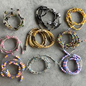 Bead Strands Pewter Glass Cat’s Eye